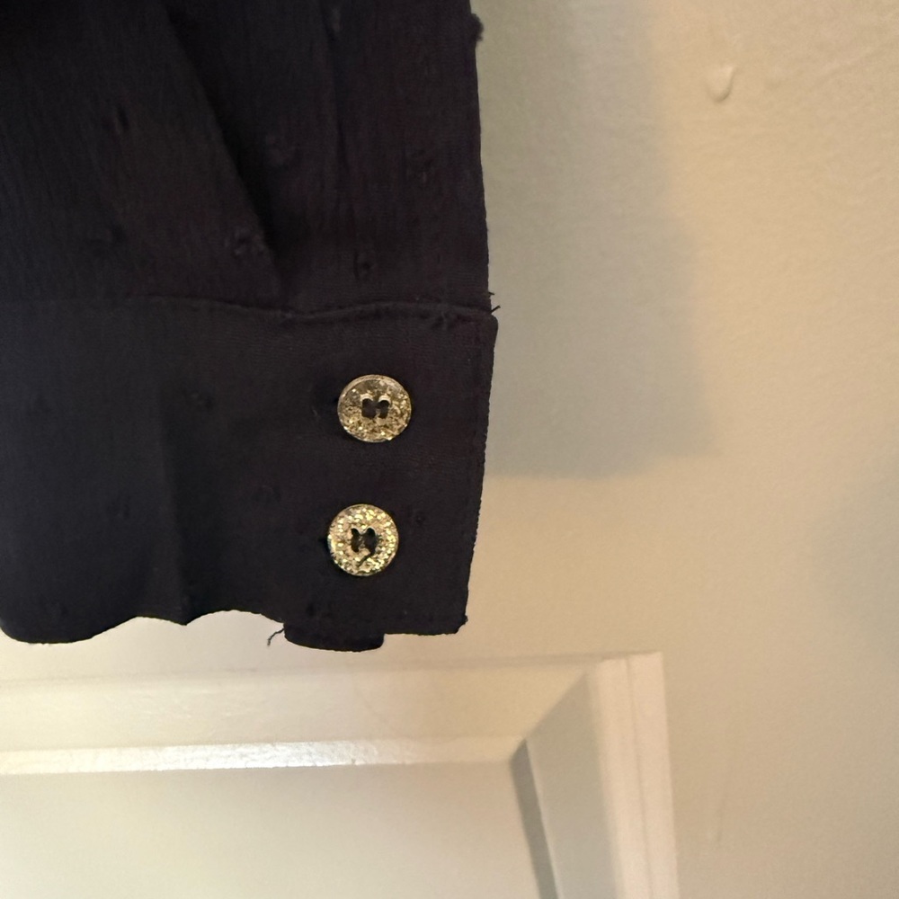 Idyllwind Black Shirt with White Fringe and Embroidery - Picture 3 of 3